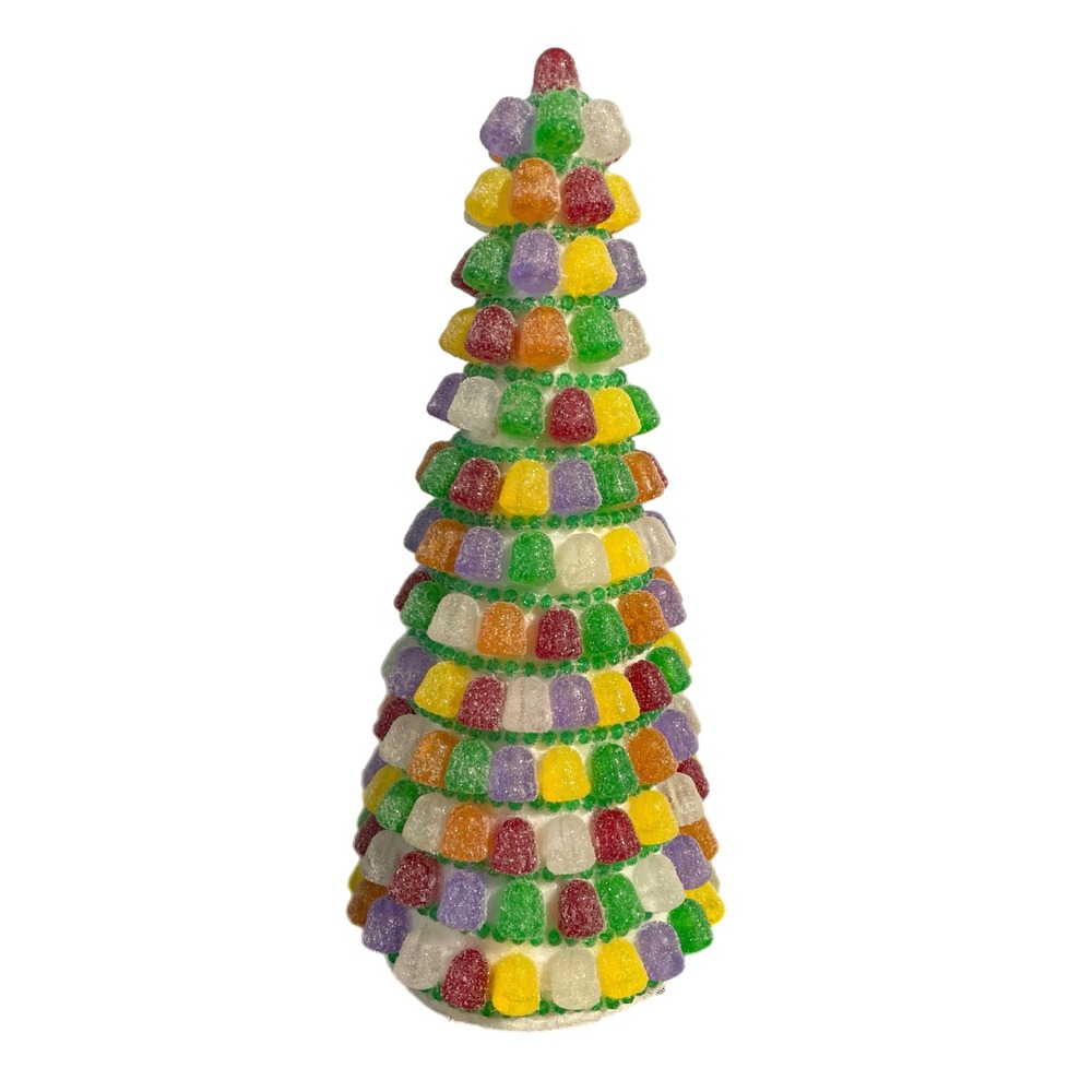 VTG Christmas Tree Gum Drop Candy Holiday Decoration 16 inch